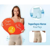 Mycey Doğum Sonrası Toparlayıcı Korse Kısa Paça Ekru