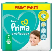 Prima Bebek Bezi Aktif Bebek Fırsat Paket 7 Beden 34 Adet