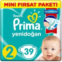 Prima Bebek Bezi Aktif Bebek Standart Paket 2 Beden 39 Adet