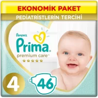 Prima Premium Care Bebek Bezi Ekonomik Paket 4 Beden 46 Adet