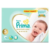 Prima Premium Care Bebek Bezi Fırsat Paketi 5 Beden 74 Adet