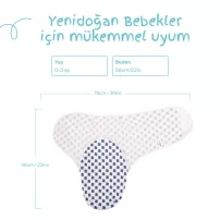 Sevi Bebe İnterlok Bebe Kundak ART-118 Mavi Çizgili