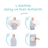 Sevi Bebe İnterlok Bebe Kundak ART-118 Mavi Çizgili