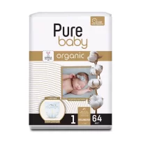 Sleepy Pure Baby Organik Bebek Bezi 2li Jumbo 1 Beden 2-5 Kg 64 Adet