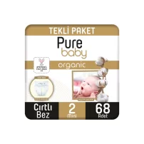 Sleepy Pure Baby Organik Bebek Bezi 2li Jumbo 2 Beden 3-6 Kg 68 Adet