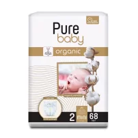 Sleepy Pure Baby Organik Bebek Bezi 2li Jumbo 2 Beden 3-6 Kg 68 Adet