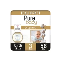 Sleepy Pure Baby Organik Bebek Bezi 2li Jumbo 3 Beden 4-10 Kg 56 Adet