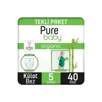 Sleepy Pure Baby Organik Külot Bez 2li Jumbo 5 Beden 11-20 Kg 40 Adet