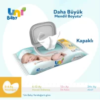 Uni Baby Yenidoğan Islak Havlu Mendil 3Lü 120 Yaprak