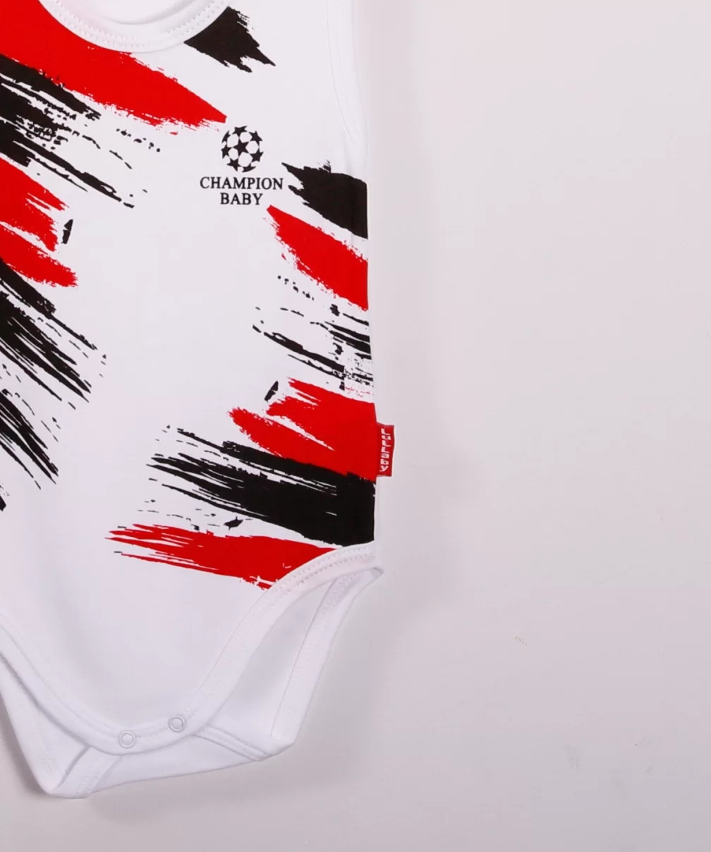 Yeni Doğan 3-12 Ay Bjk Şampiyon Askılı Unisex Body Beyaz