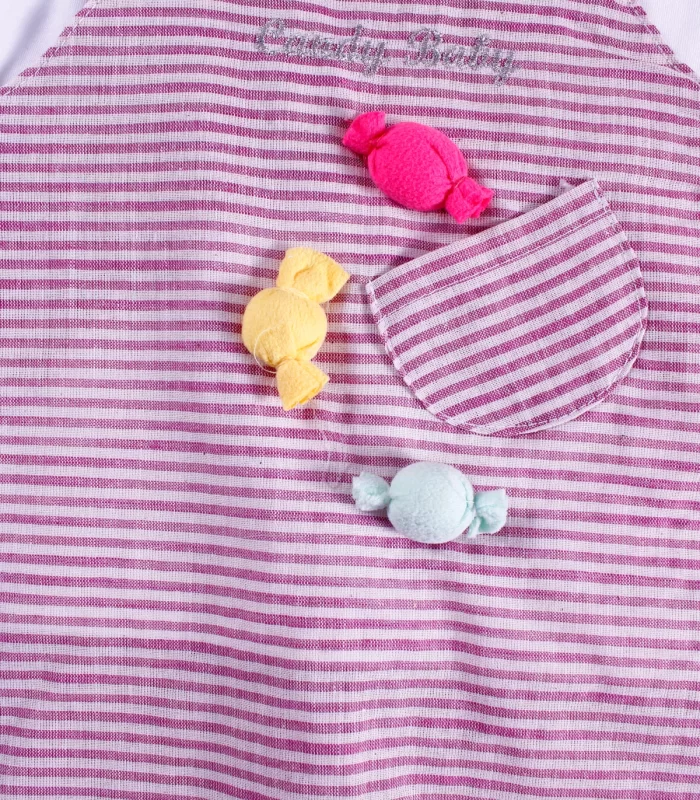 3-18 Ay Kız Bebek Tulumu Candy Figürlü Badili Füme