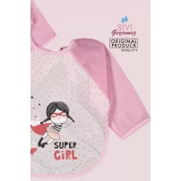 Süper Girl Sıvı Geçirmez Giyilebilir Mama Önlüğü (süper Girl)