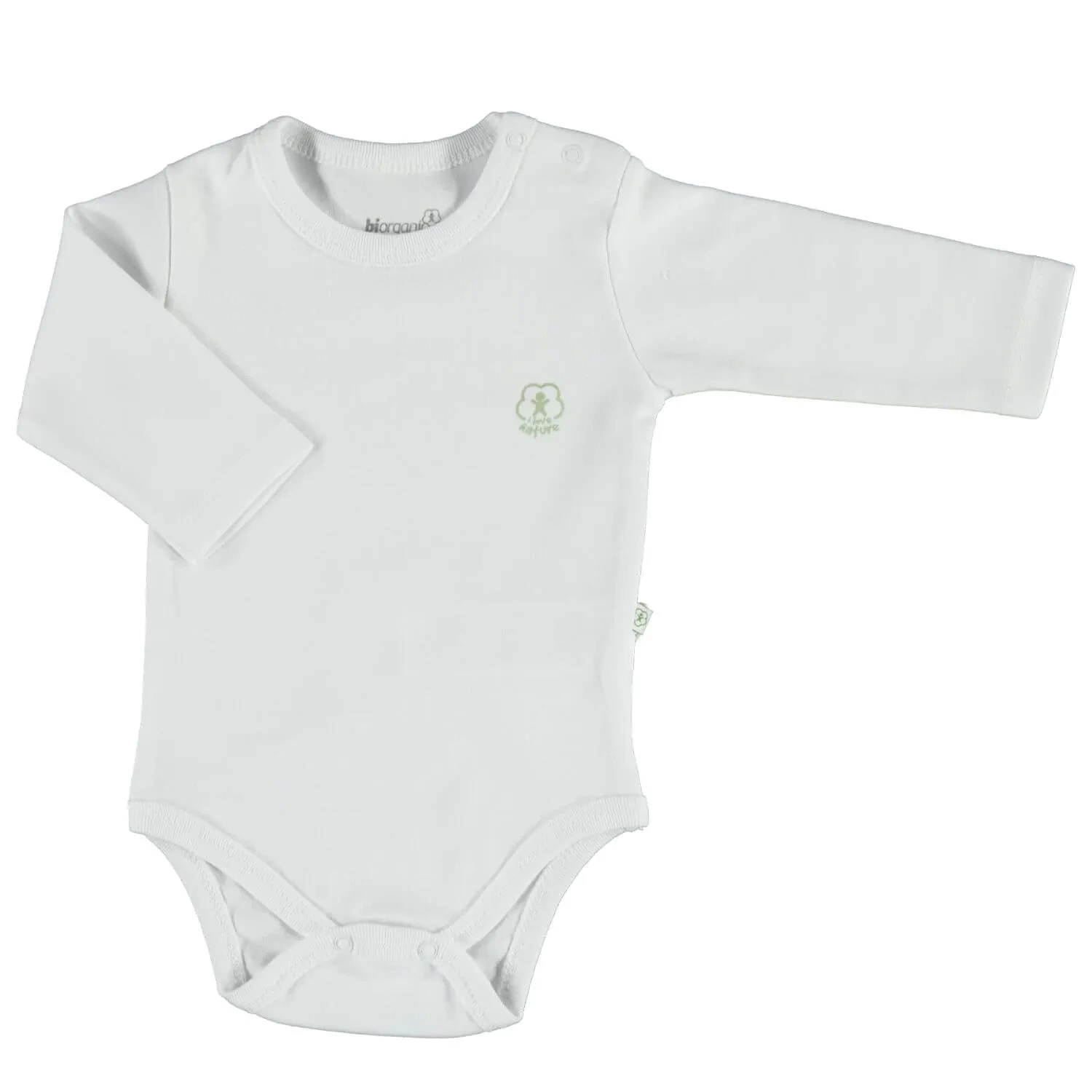 Bibaby Biorganic Basic Nature Uzun Kol Body 56883 Beyaz