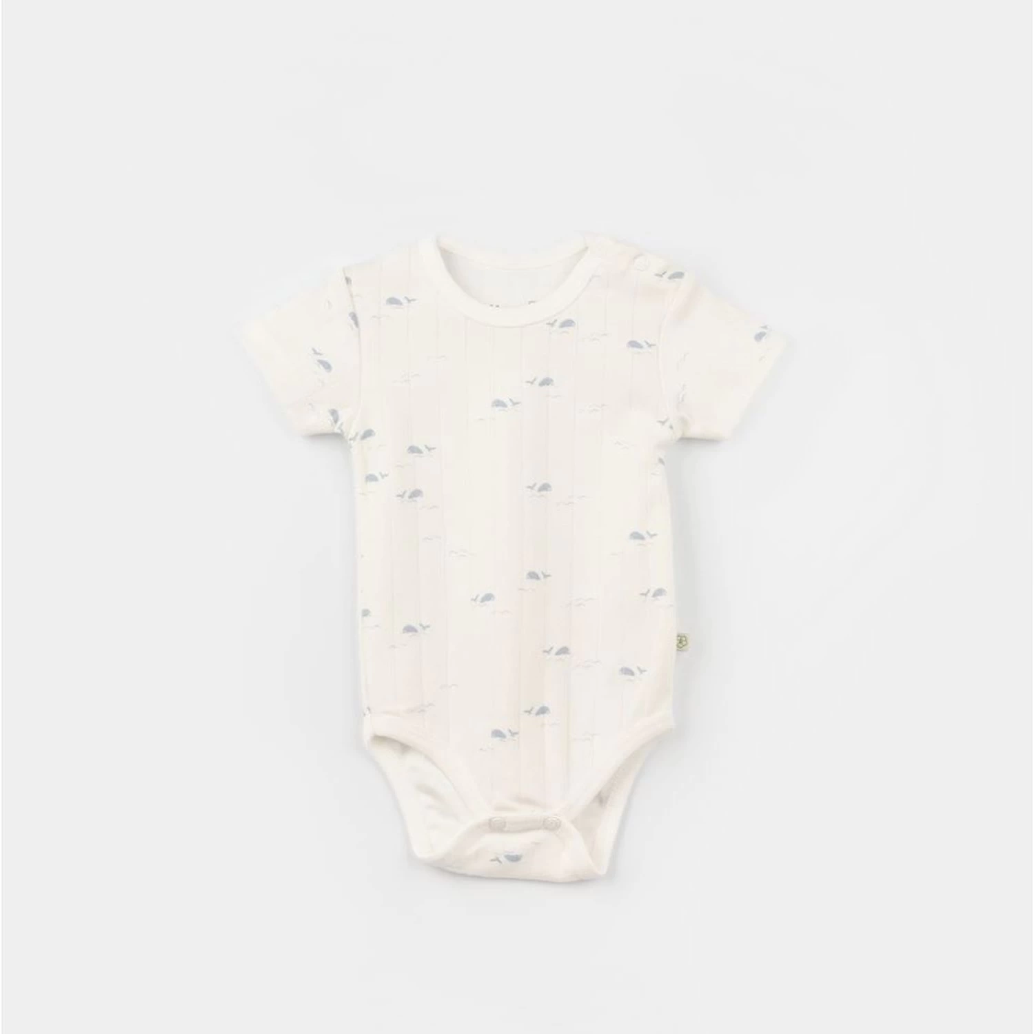 Bibaby Biorganic Sun Lets Sail Kısa Kol Body 56981 Ekru Mavi