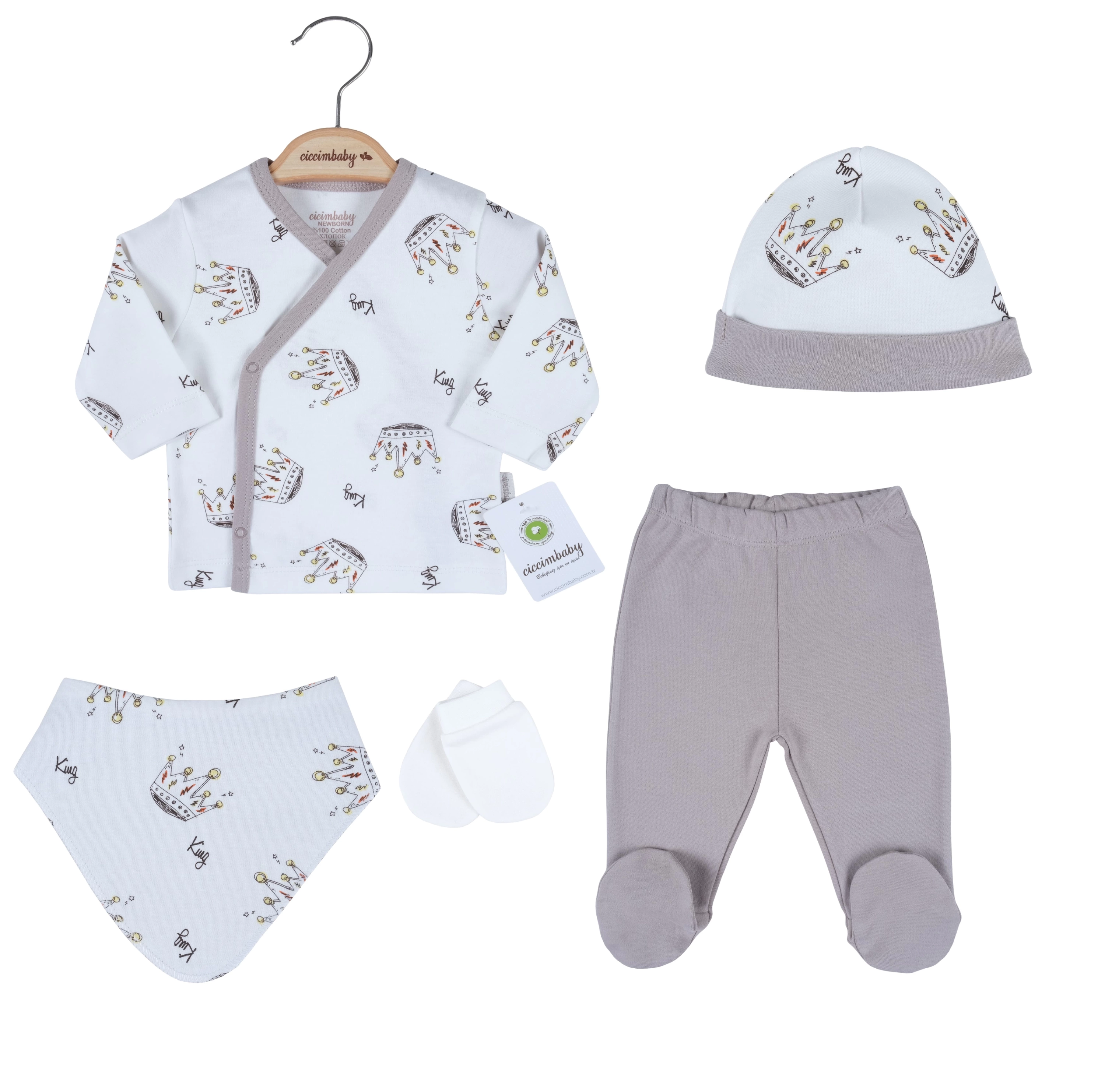 Ciccim Baby King 5Li Zıbın Set 4852 Toprak