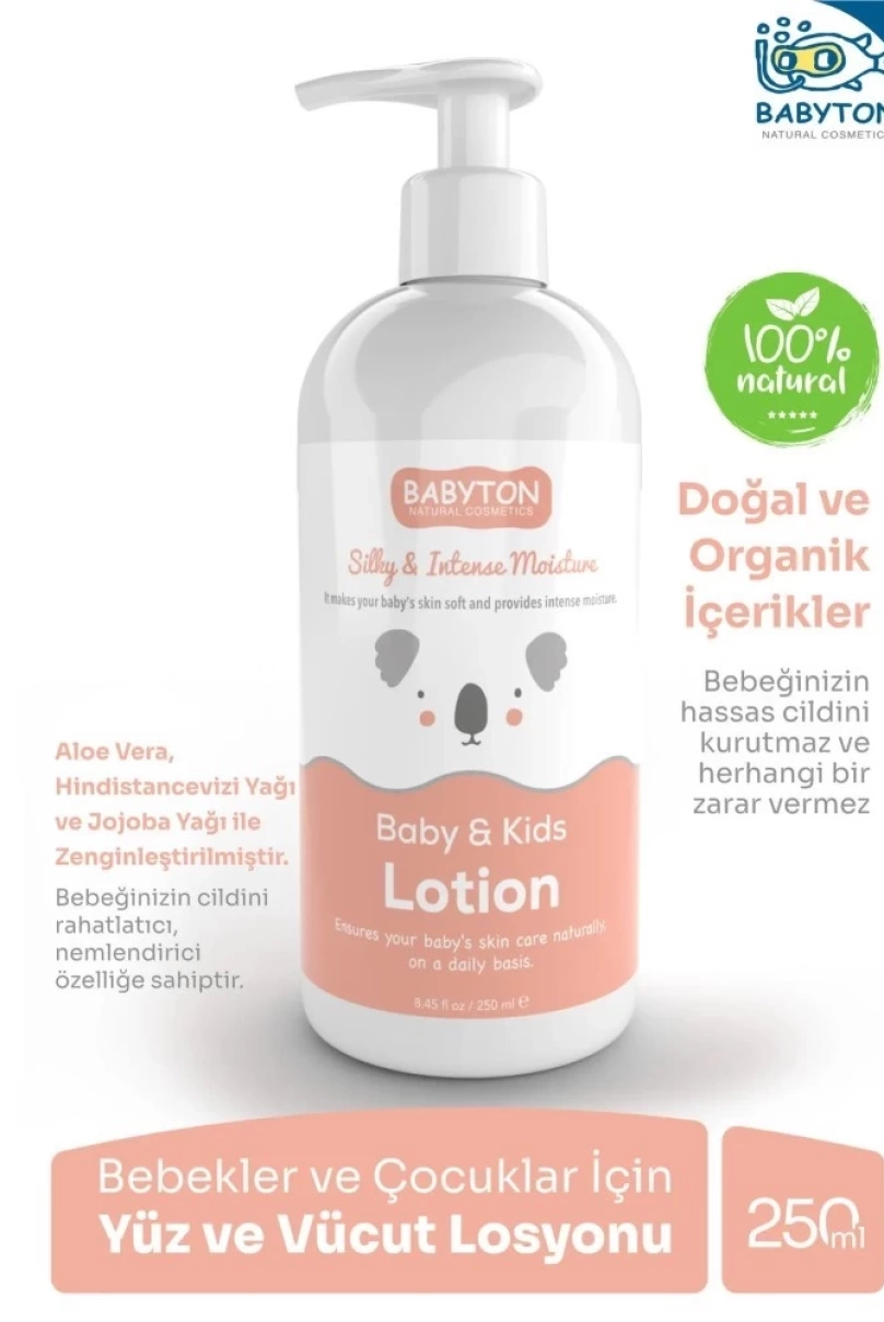 Babyton Bebek ve Çocuklar İçin Doğal Yüz ve Vücut Losyonu 250 ml