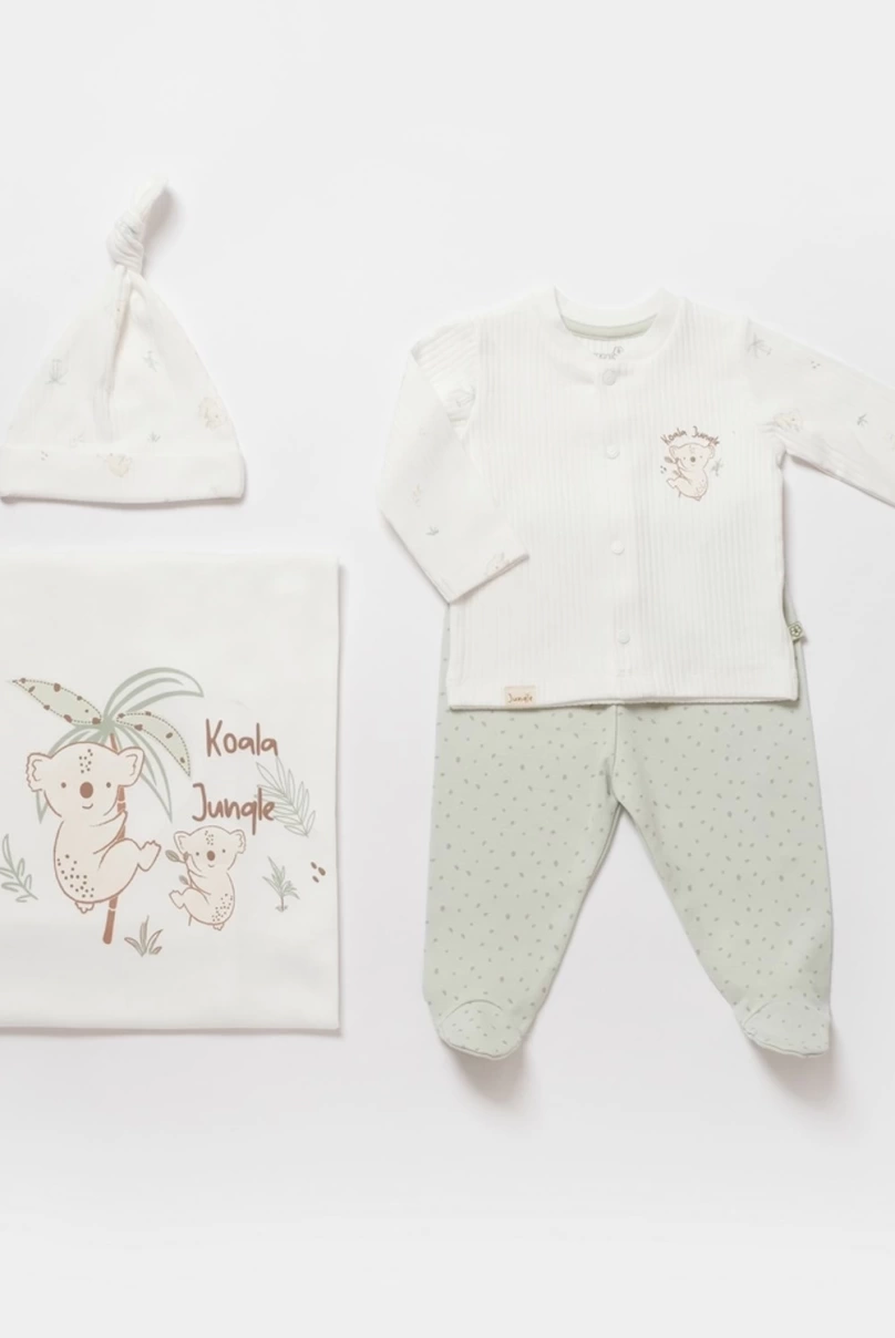 Bibaby Biorganic Koala Jungle 4Lü Hastane Çıkış Seti 62326 Mint