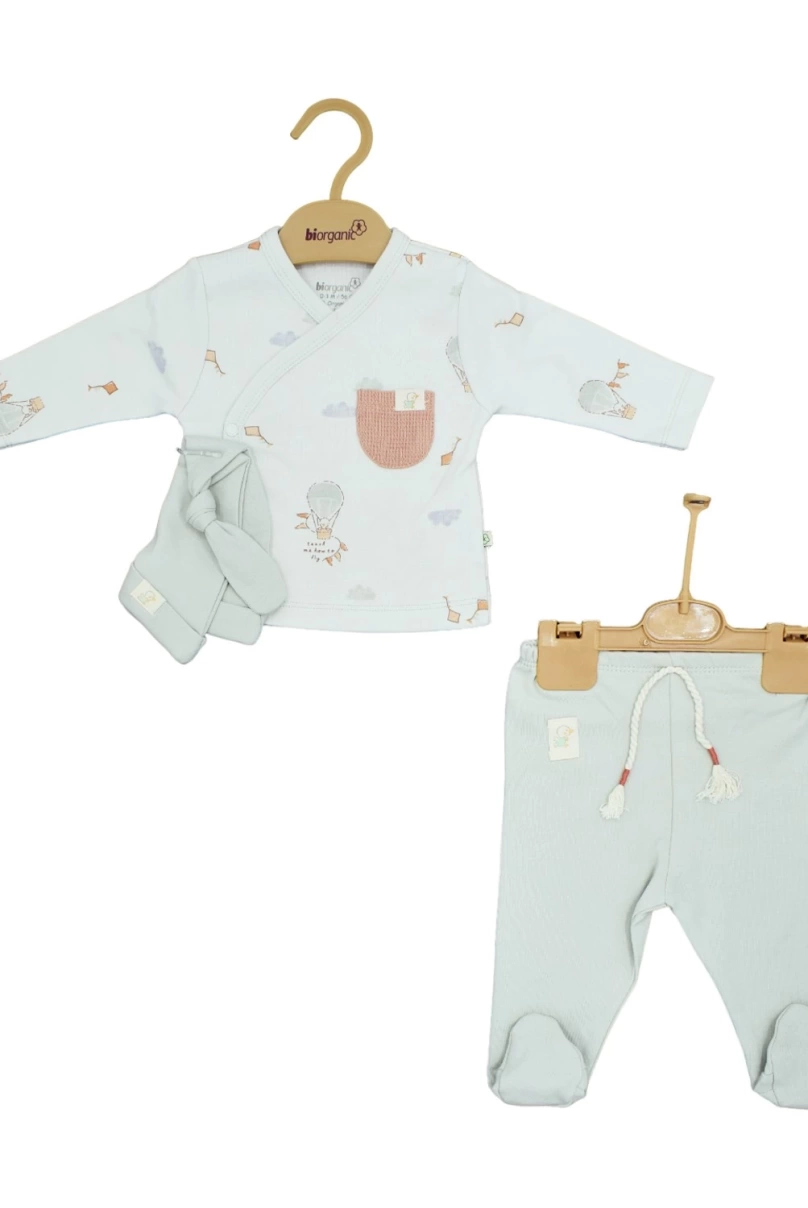 Bibaby Biorganic Teach Me 3Lü Zıbın Set 73340 Red