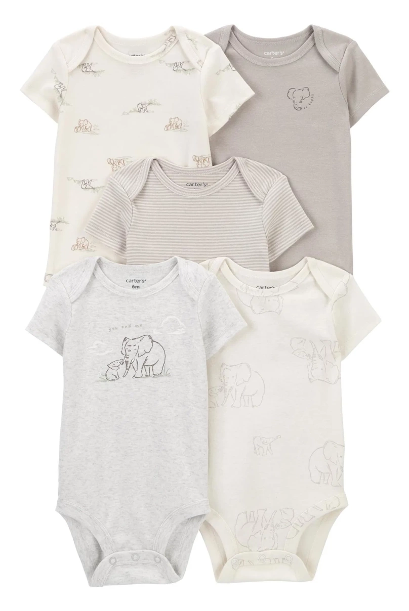 Carters Bebek Body Set Kısa Kollu 5li Paket 1R036310 Renkli