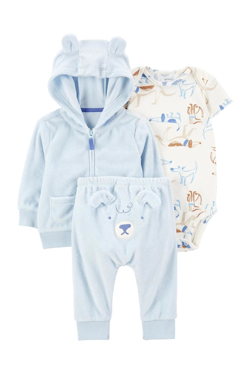 Carters Erkek Bebek 3lü Hırkalı Set 1R039910 Renkli