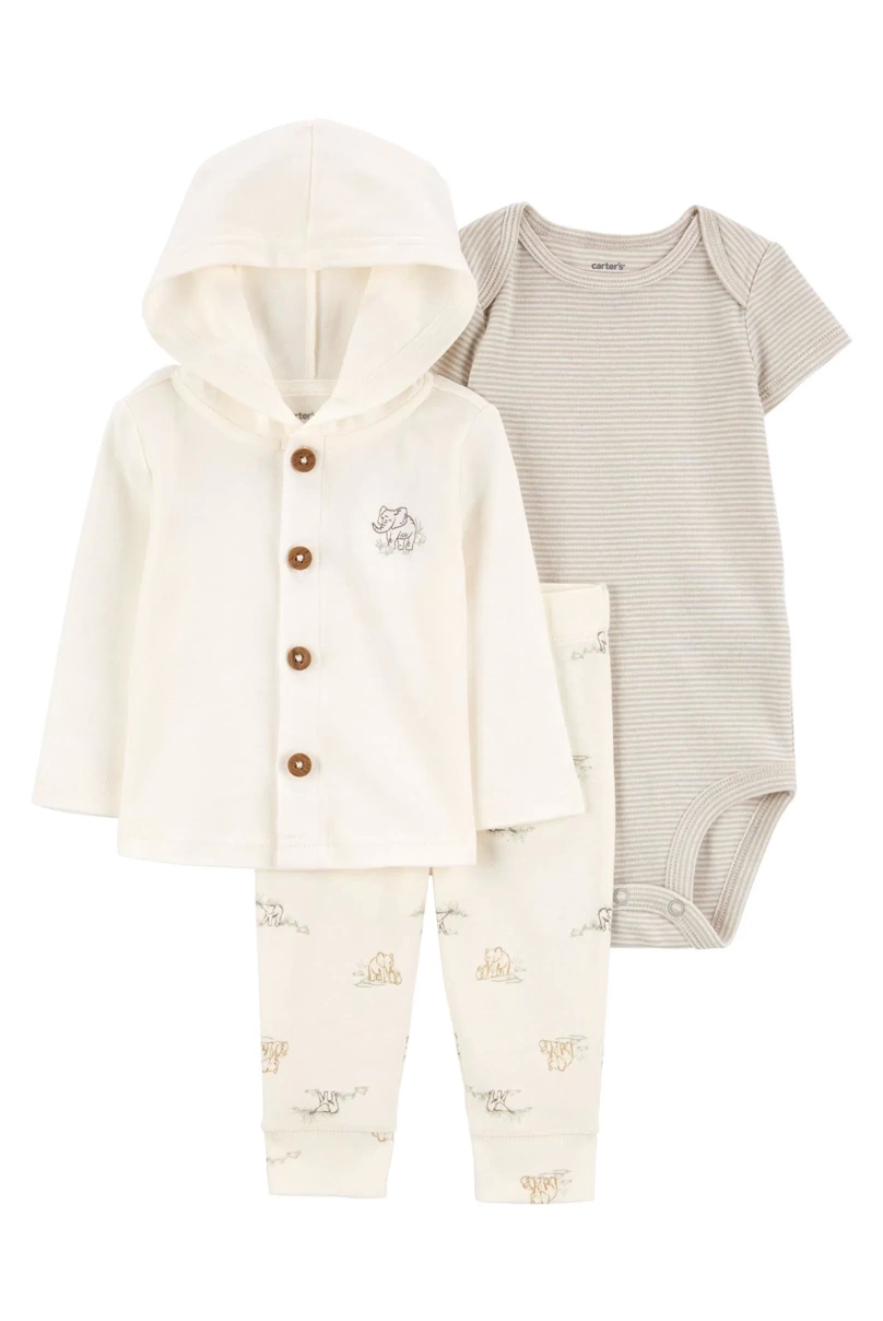 Carters Layette Bebek 3lü Hırkalı Set 1R196210 Renkli