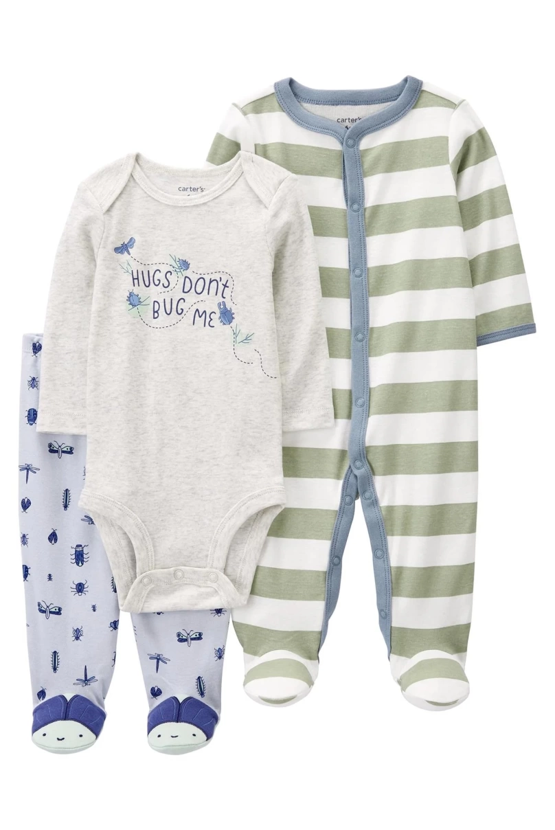 Carters Layette Erkek Bebek Tulumlu Set 1P570310 Karışık Renkli