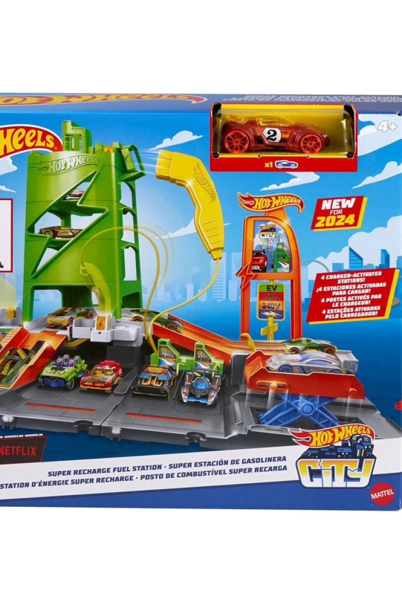 Hot Wheels Elektrikli Araç Şarj İstasyonu Oyun Seti HTN79