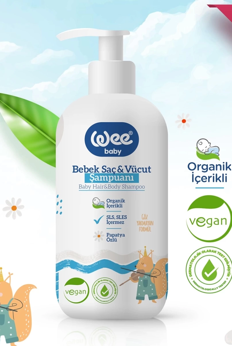 Wee Baby Bebek Saç ve Vücut Şampuanı 500 ml