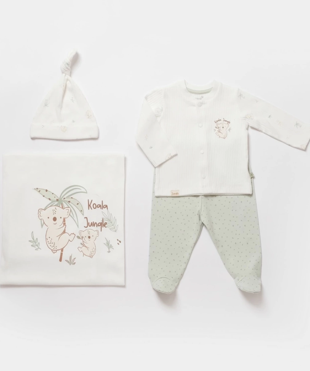 Bibaby Biorganic Koala Jungle 4Lü Hastane Çıkış Seti 62326 Mint