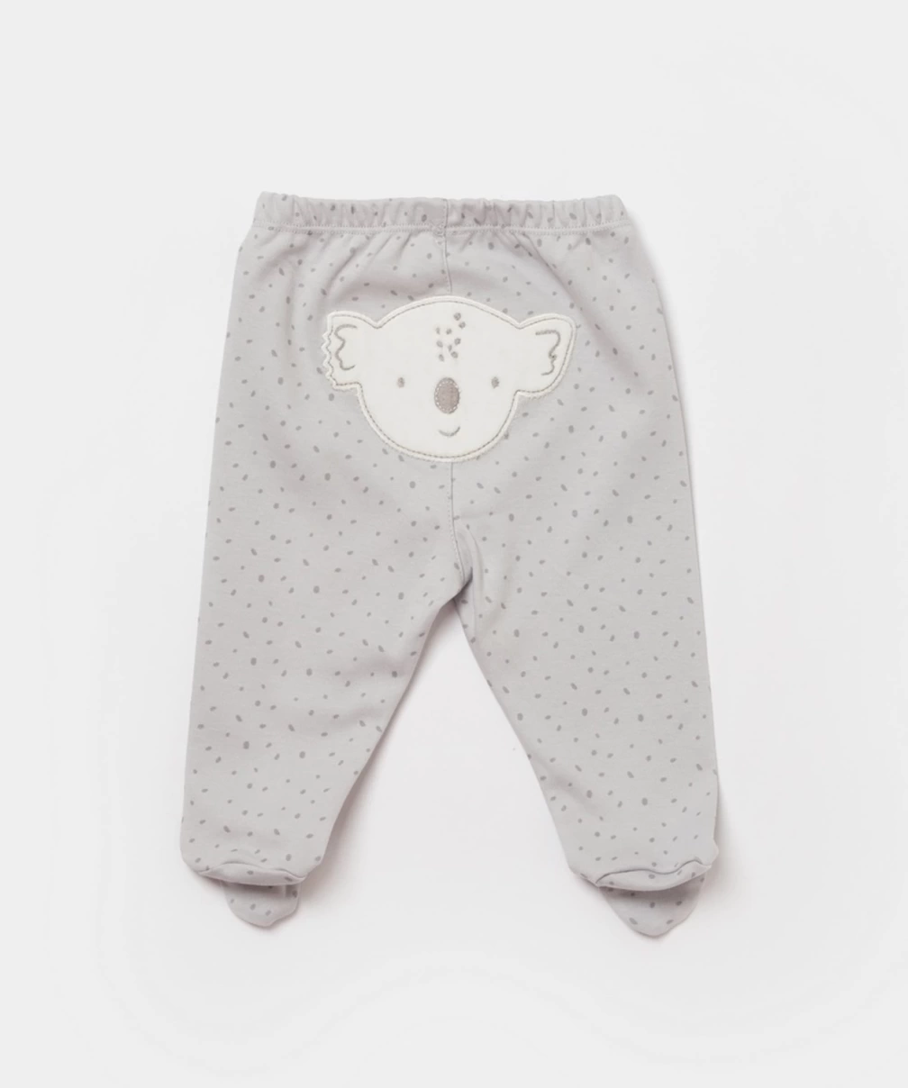 Bibaby Biorganic Koala Jungle Patikli Pantolon 57888 Gri