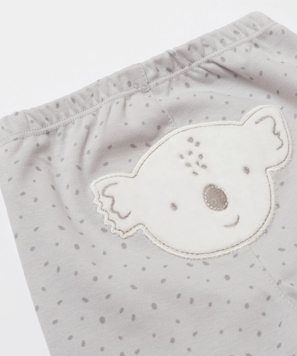 Bibaby Biorganic Koala Jungle Patikli Pantolon 57888 Gri