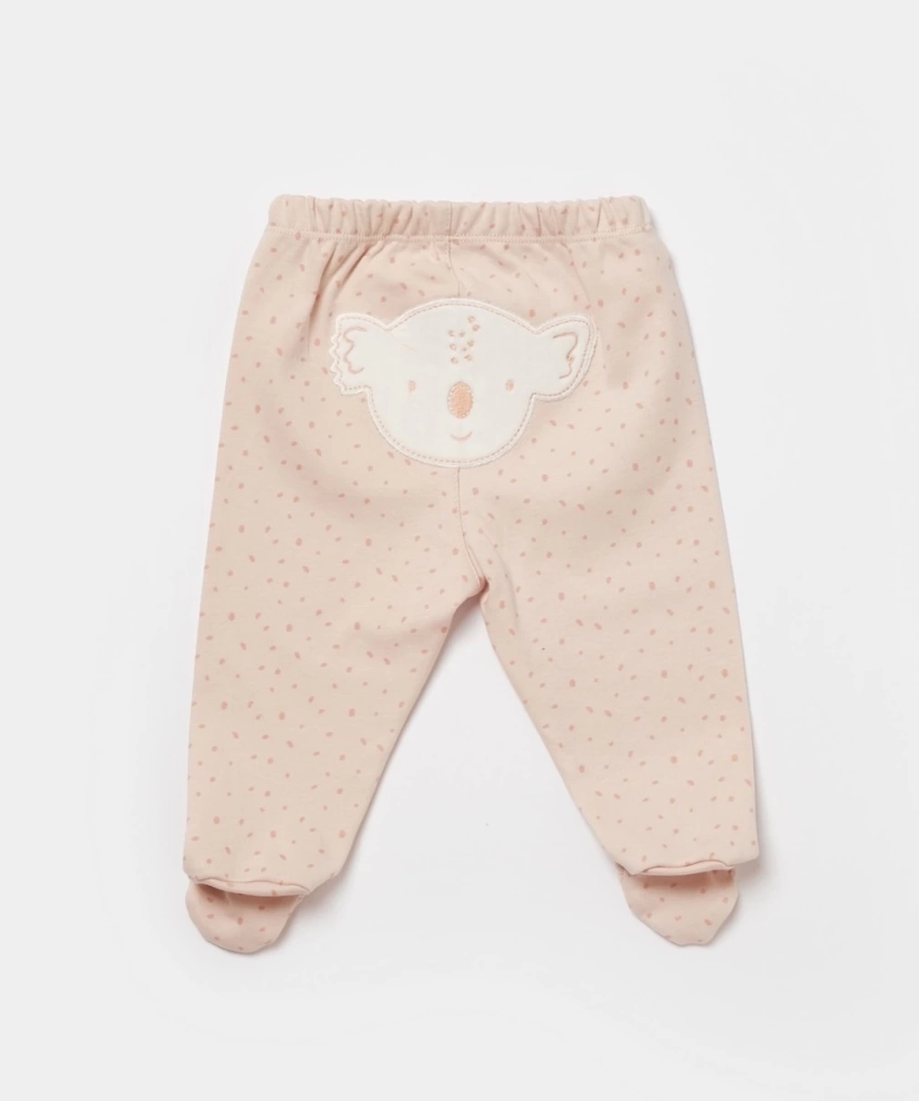 Bibaby Biorganic Koala Jungle Patikli Pantolon 57888 Pembe