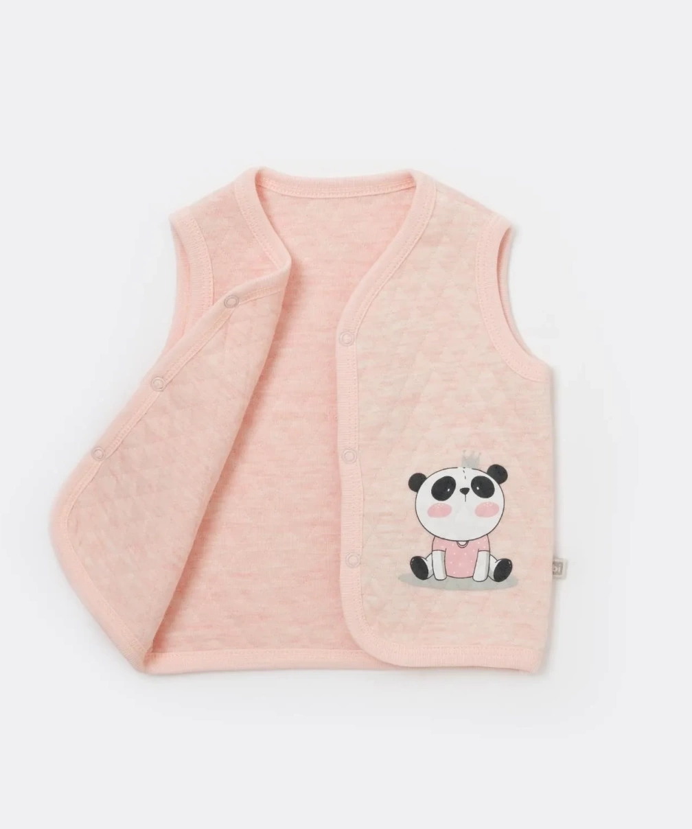 Bibaby Live Pandas Kapitone Yelek 61482 Pembe