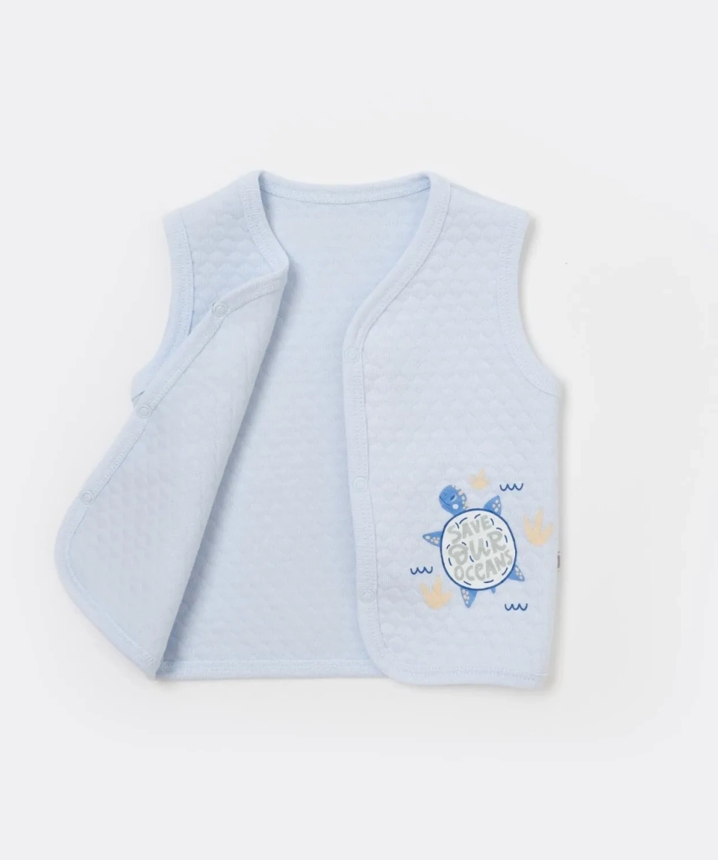 Bibaby Oceans Kapitone Yelek 61478 Mavi