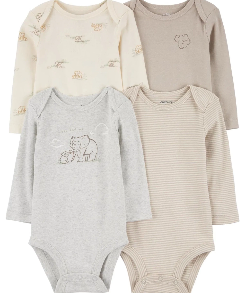 Carters Bebek Uzun Kollu Body Set 4lü Paket 1R700710 Renkli