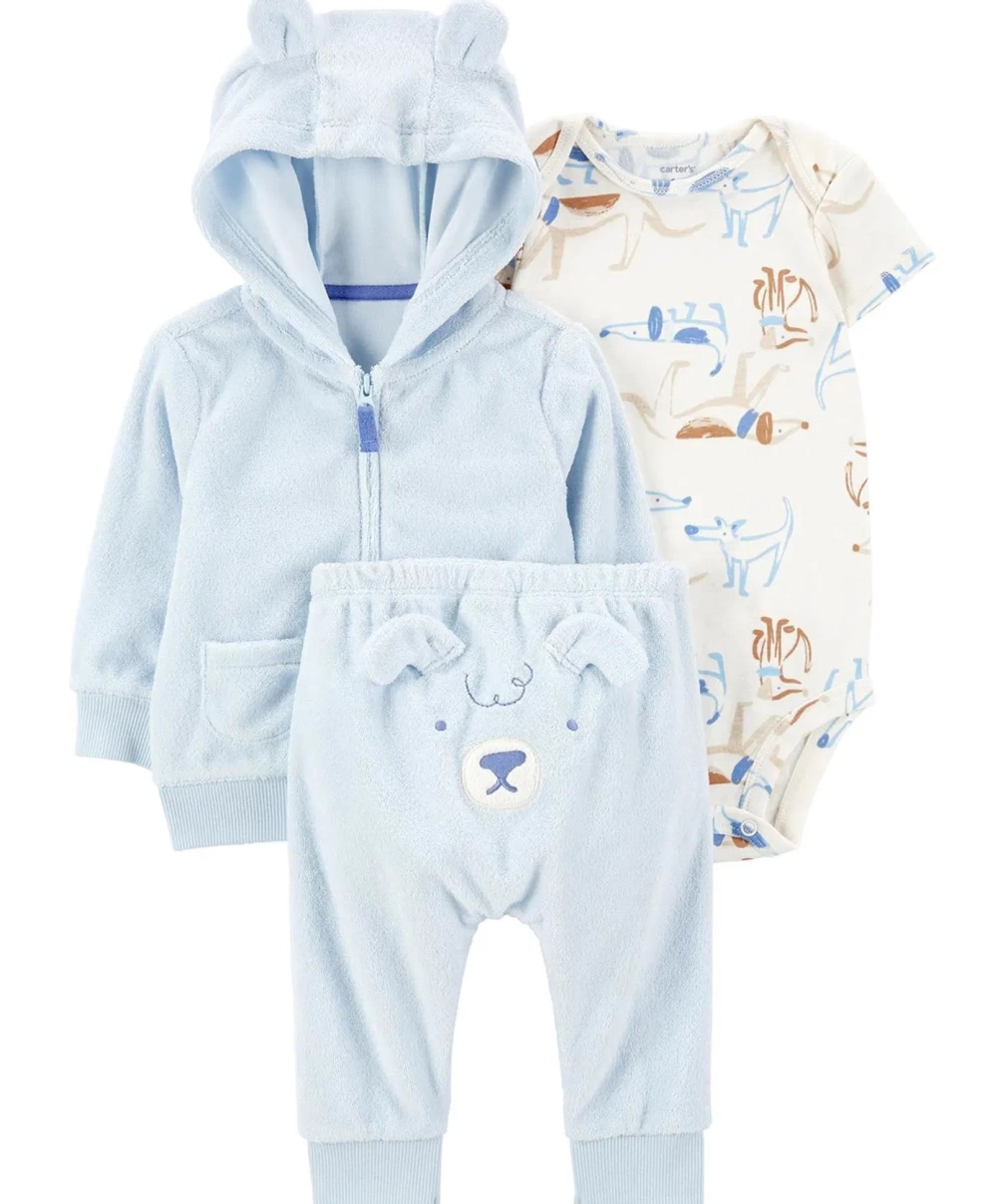 Carters Erkek Bebek 3lü Hırkalı Set 1R039910 Renkli