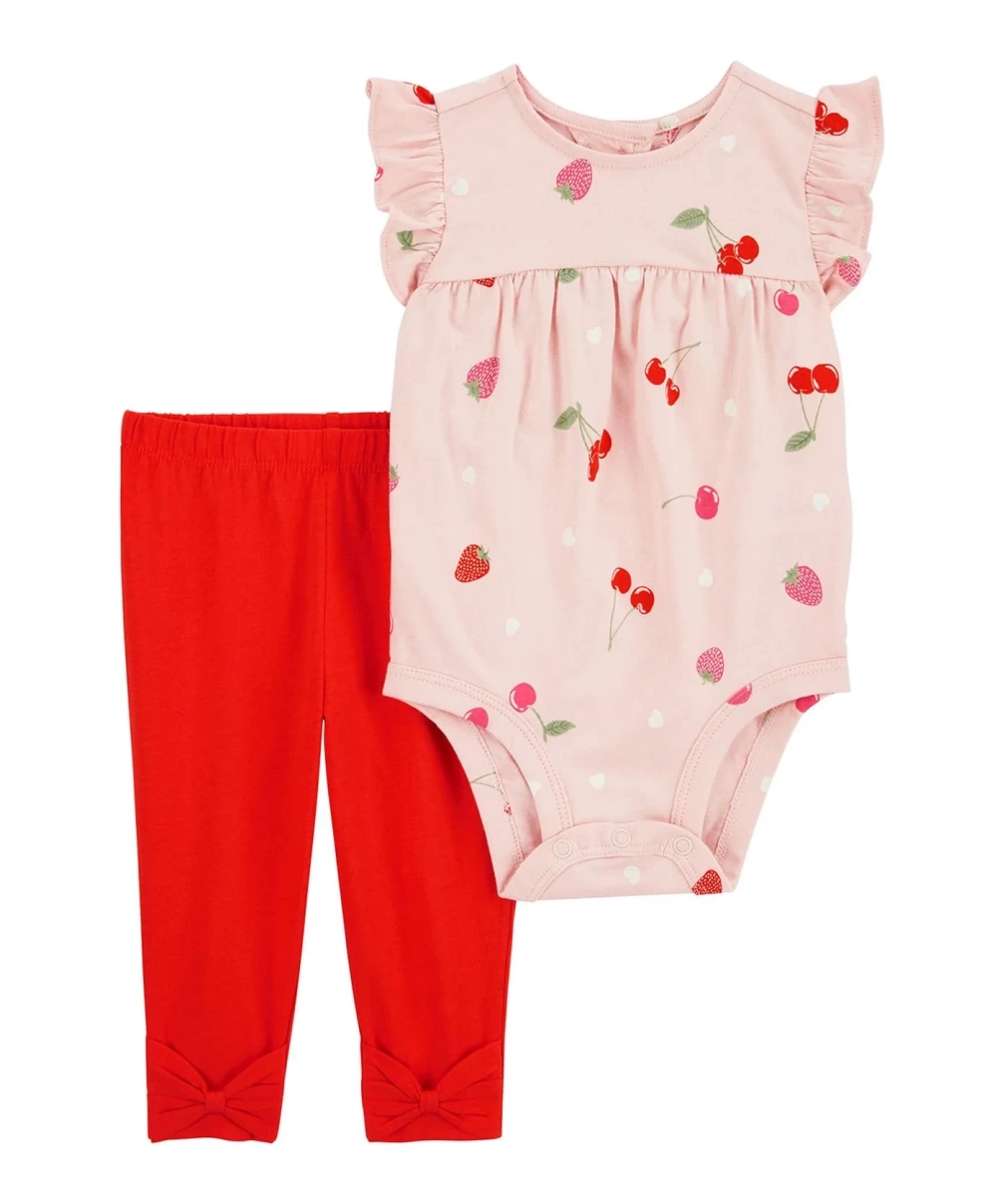 Carters Kız Bebek Body Pantolon set 1Q430010 Karışık Renkli