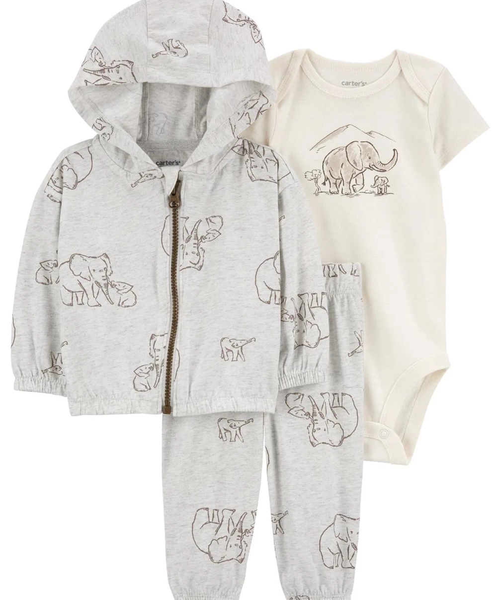 Carters Layette Bebek 3lü Hırkalı Set 1R041610 Gri