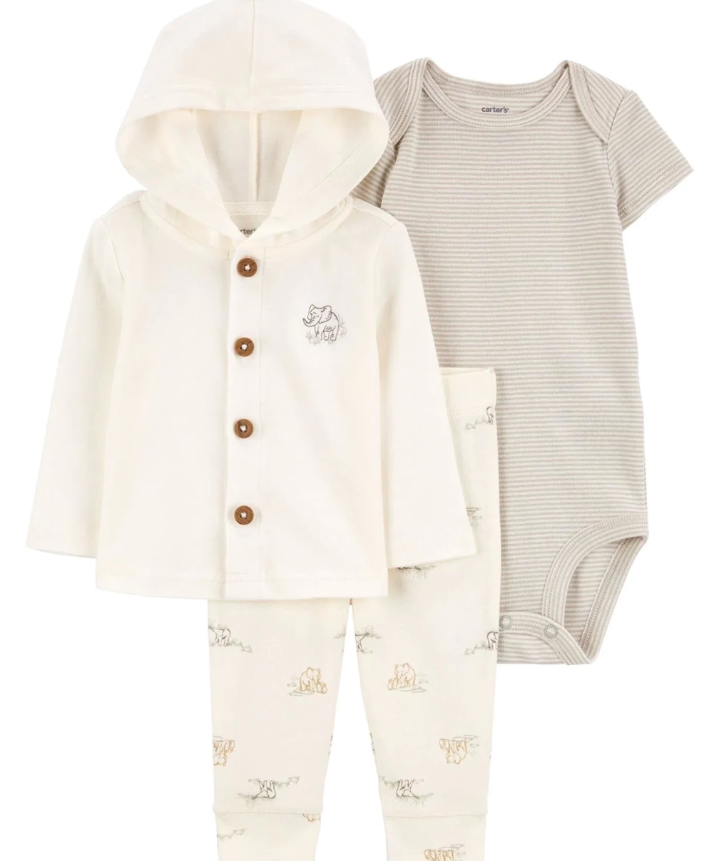 Carters Layette Bebek 3lü Hırkalı Set 1R196210 Renkli