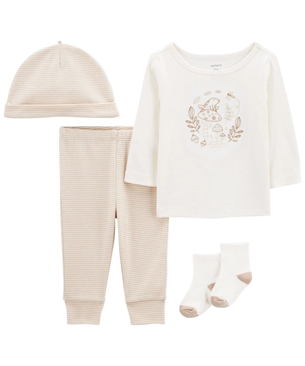 Carters Layette Bebek 4Lü Set 1P602510 Karışık Renkli