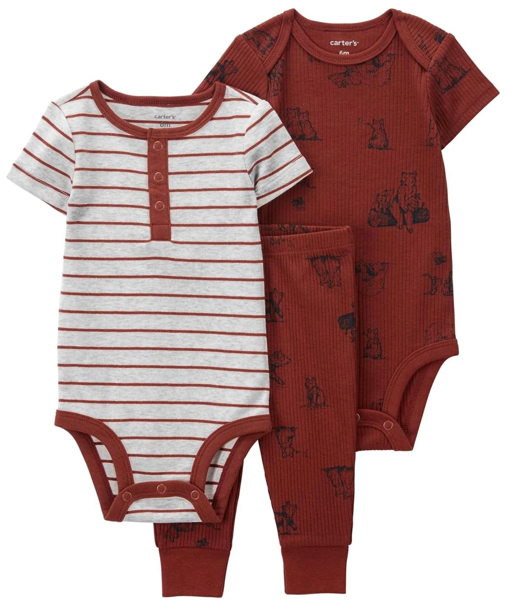 Carters Layette Erkek Bebek 3Lü Set 1P571410 Kırmızı