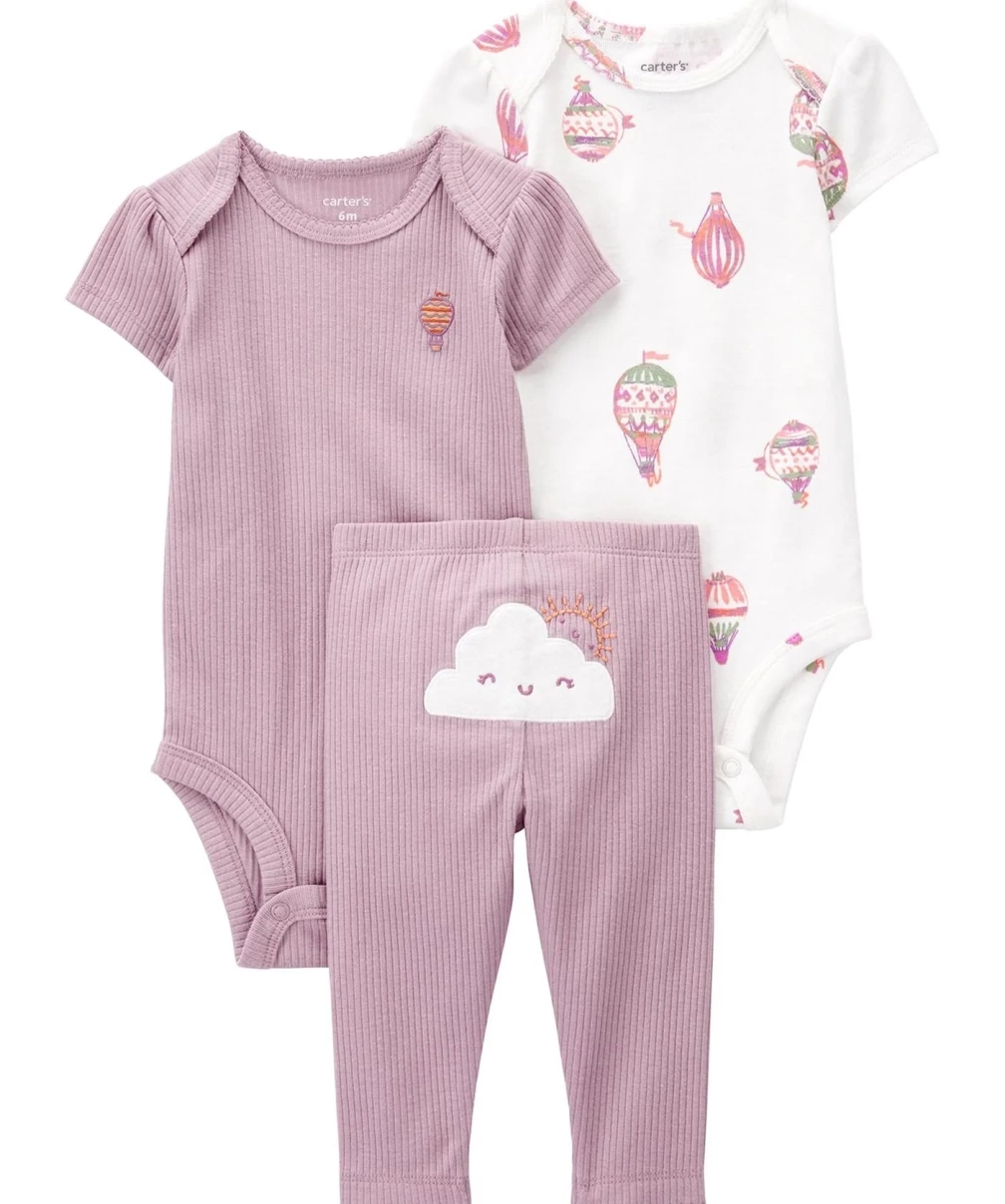 Carters Layette Kız Bebek 3Lü Set 1P596710 Karışık Renkli