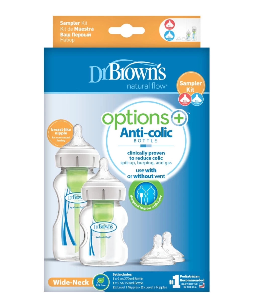 Dr Browns Geniş Ağız Options 2li PP Biberon Seti 150 ml 270 ml