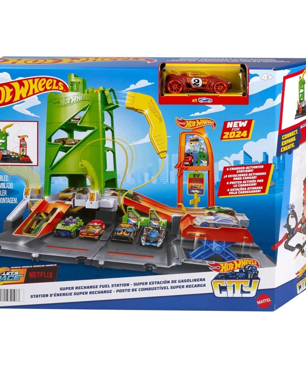 Hot Wheels Elektrikli Araç Şarj İstasyonu Oyun Seti HTN79