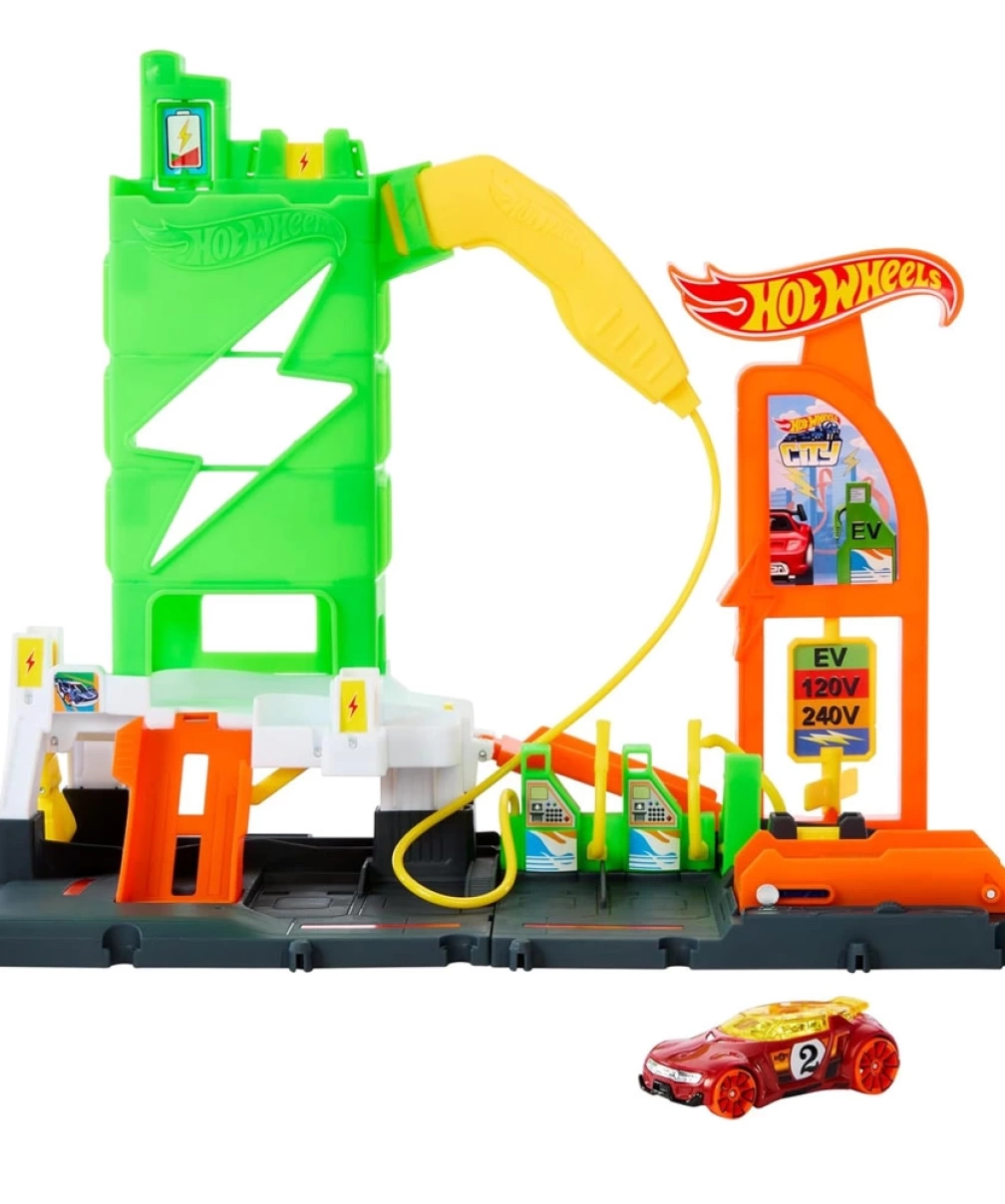 Hot Wheels Elektrikli Araç Şarj İstasyonu Oyun Seti HTN79