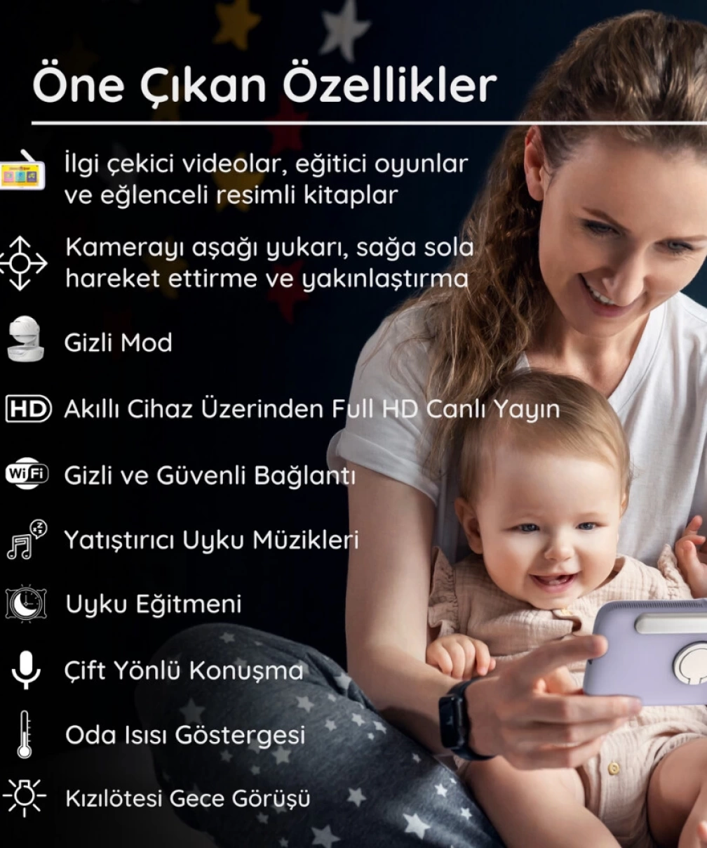 Motorola Hubble HBL13 Nursery Pal Deluxe Dijital Bebek Kamerası