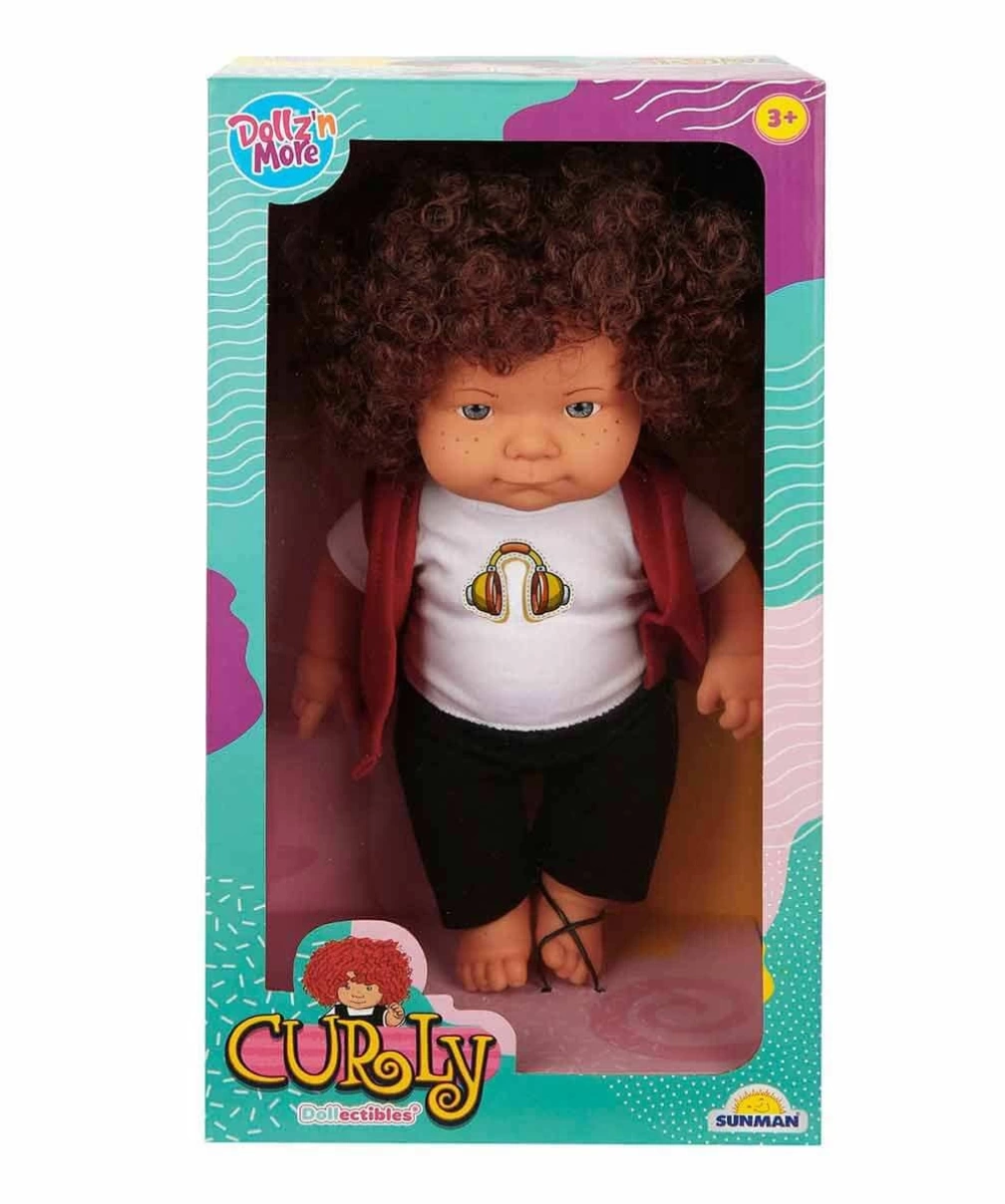 Sunman Kıvırcık Saçlı Curly Bebek 35 Cm