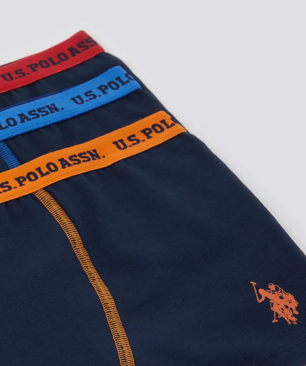 U.S. Polo Erkek Çocuk Boxer 3Lü Takım 1370 NAVY