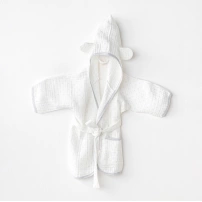 Andywawa AC24723 Bathrobe Wawa Boys Bebek Bornoz White