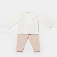 Bibaby Biorganic Koala Jungle Bebek Pijama Takımı 59777 Pembe